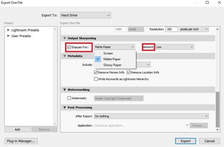 gimp photoshop export settings