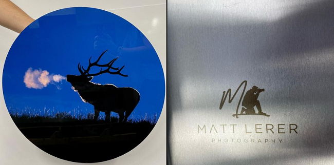 elk metal photo print with backstamp